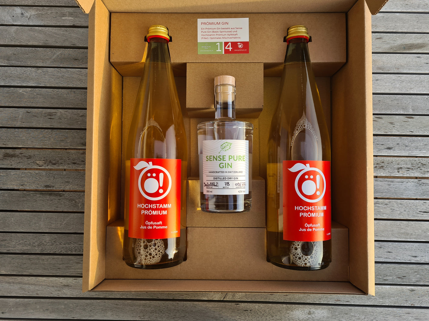 Geschenkpaket Gin & Apfelsaft